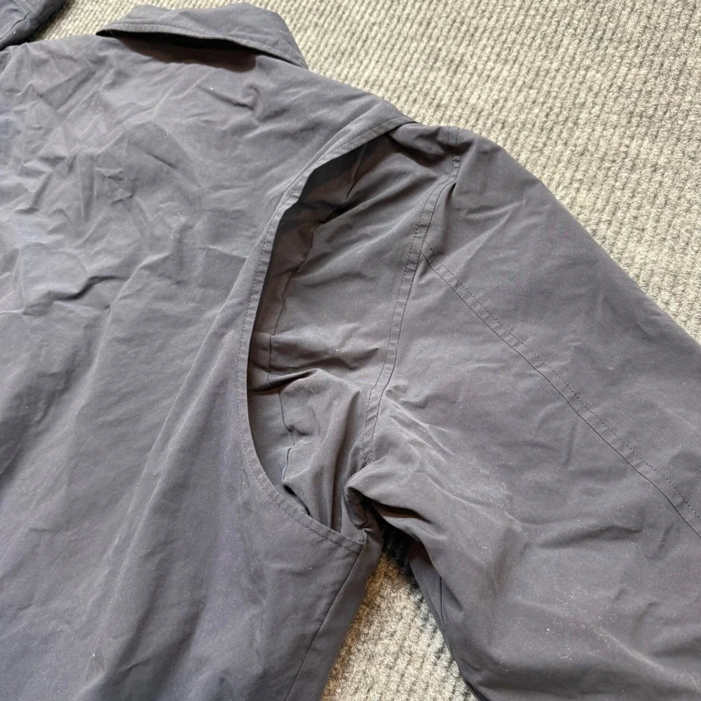 Vintage LL Bean XXL Blue Bomber Jacket Zip Front Harrington Windbreaker Dad